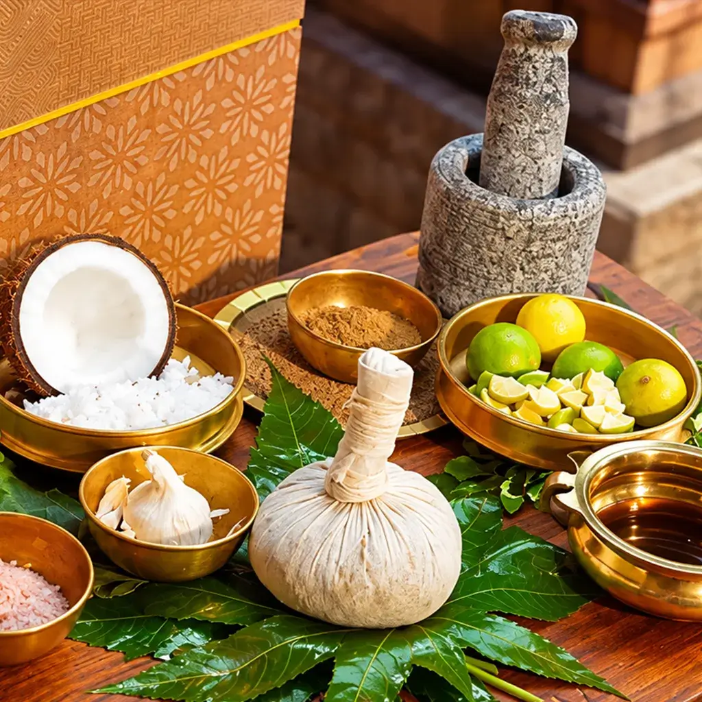 Naranga Kizhi (Herbal Powder & Lemon Poultice)